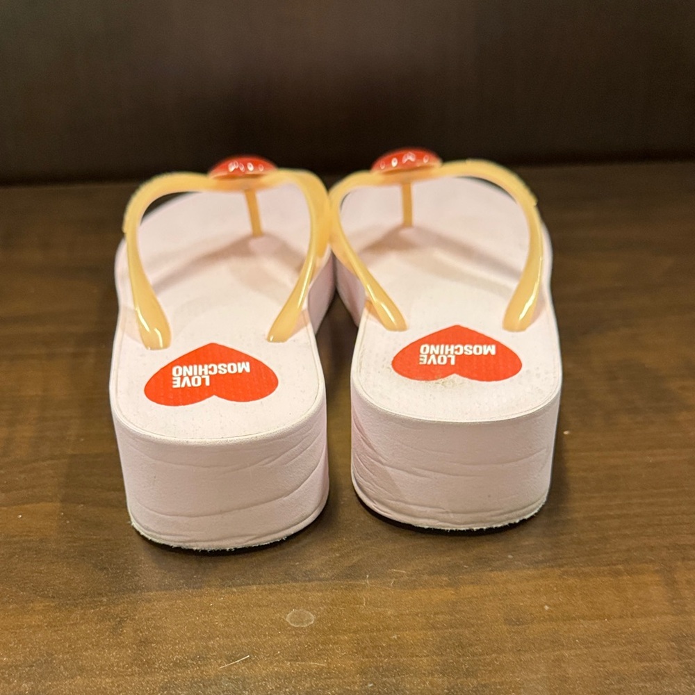 Love Moschino Women's Sandals with Red Heart Accent - Picture 3 of 6